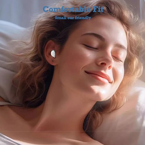 Xmenha Low Profile Wireless Mini Bluetooth Invisible Earbuds for Small Ears Discreet Tiny Smallest Small Hidden Earbuds for Work Small Ear Canals Ear Buds Mini Bluetooth Spy Earpiece Skin Tone