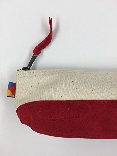 Amazon | 丸善 洗える天然皮革・帆布ペンケース [アクアレザー×帆布
