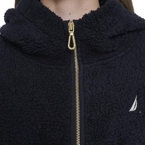 Image of Nautica Women's Solid Sherpa Zipup Hoodie Jacket