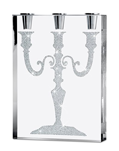 My IMPLEXIONS Prunkvoller Kerzenhalter Iconic veredelt mit hochwertigen Kristallen (breit) - die Exklusive, Moderne Wohnungs-Dekoration Cover