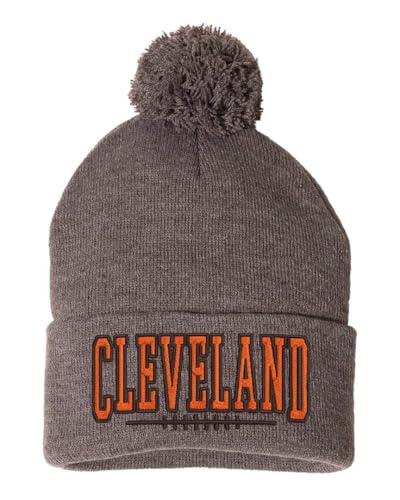 Xtreme Apparrel Cleveland Beanie Adult Winter Cap for Football Fans (Brown Beanie One Size)