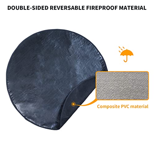 Fire Pit Mat Fireproof Mat Chimineas For Deck,Protection Grill & Patio Fire Pit Pad Hearth Rug, Fireproof Mat, Deck Protector For Wood Burning Fire Pit, Gas Fire Pit, Charcoal Grill (36 Inch) #TOP5