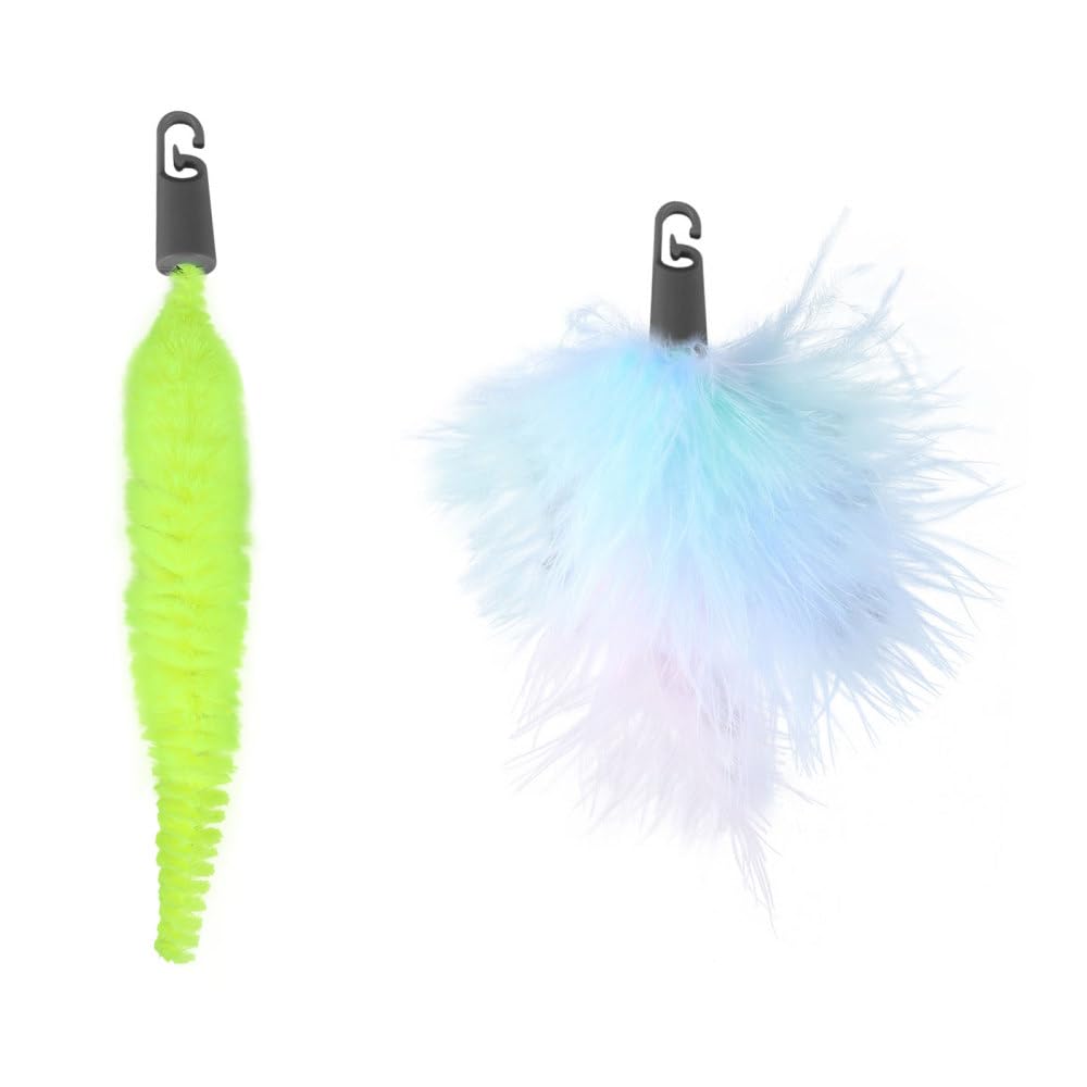 Accesorios de bola de movimiento automático MiOYOOW con plumas interactivos para gatitos