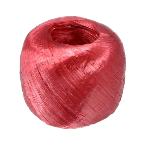M METERXITY Corda Twine in Poliestere Nylon Plastica, Larghezza 4cm Lunghezza 110M Rotolo Corde Plastica Uso Domestico per Artigianato/Giardino/Imballaggio/Trasporto [360FT/4330IN, Rosso]