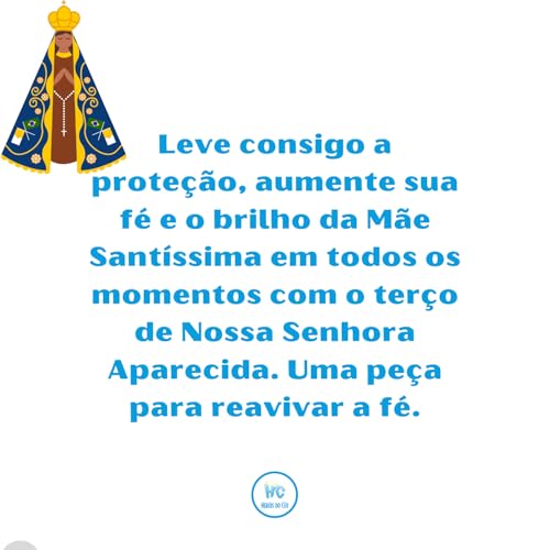 Terço Nossa Senhora Aparecida Católico Rosário Contas Médias