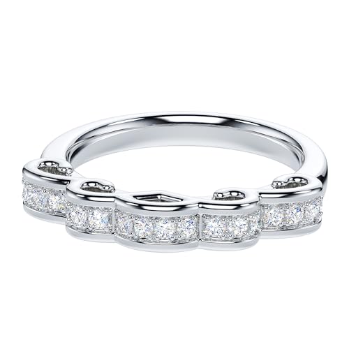 THELANDA 1CT Genuine Moissanite or Simulated Diamond Sterling Silver Elegant Ribbon Engagement Ring Wedding Ring Bridal Set For Women3