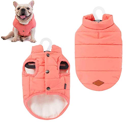 Meioro Dog Coat Vest For Small Medium Dogs Warm Cotton Puppy Jacket With Leash Hole, Windproof Winter Dog Outfits Apparel Pet Clothes For Indoor And Outdoor Use (Pink, X-Small) #TOP27
