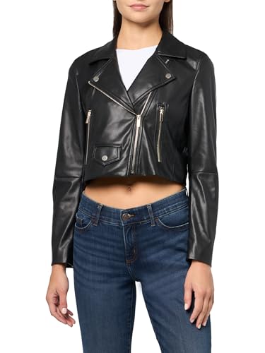 Anne Klein Women's Vegan Leather Short Moto Jacket