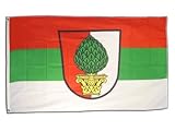Hissfertig mit 2 Metallösen Flaggenfritze Fahne/Flagge Deutschland Stadt Augsburg + gratis Sticker, 115 gr/m²