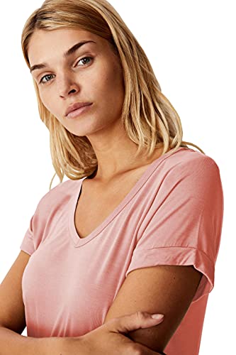 Image of Fabricorn Combo of Three Cotton V-Neck Up Down Short Sleeve Tshirt for Women (Pack of 3)