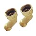 2-Pack Brass Garden Hose Elbow Connector 45 Degree Hose Adapter Hose Fittings