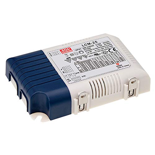 Pilote LCM-25 MEAN WELL à courant ajustable 350mA-1050mA pour LED 25W