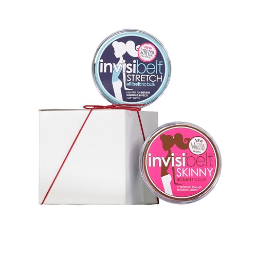 Women's Belt Christmas Stocking Stuffer – No Show Skinny Slimming Adjustable Flat Belt, No Buckle – Standard Size - Main Image