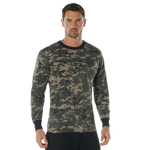 Image of Rothco Long Sleeve Camo T-Shirt | Rugged Camouflage Crew Neck T Shirt, Comfortable Casual Tee for Men & Women