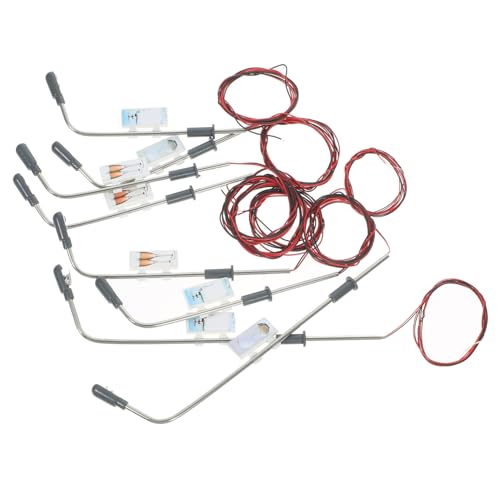 BELLIFFY 15pcs 1/150 Scale Model Street Light Led Miniature Post Lights Model Lampposts for Decoration