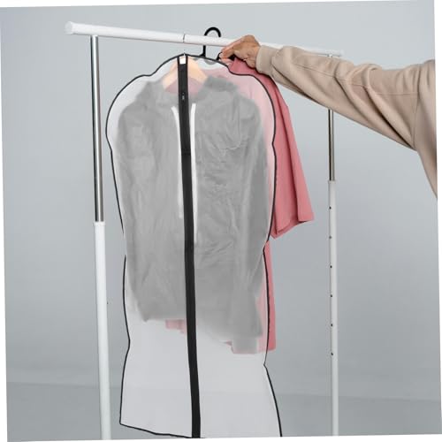 jojofuny 5pcs Garment Protection Bags Peva Clothes Dust Covers for Hanging Suits Coats Wardrobe Storage Ample Space for Garment Preservation4
