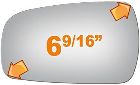 Flat Driver Side Mirror Replacement Glass for 1996-1999 INFINITI I30