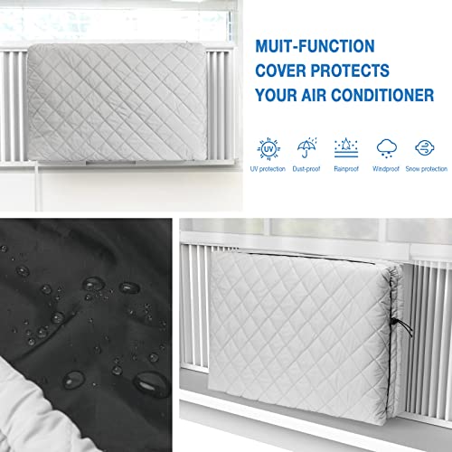 HOXHA 2 Pack Window Air Conditioner Cover, Indoor and Outdoor AC Unit Covers, Size M (6000BTU-8000BTU) and Size L (10000BTU-12000BTU), Waterproof, Polyester by HOXHA - Image 7