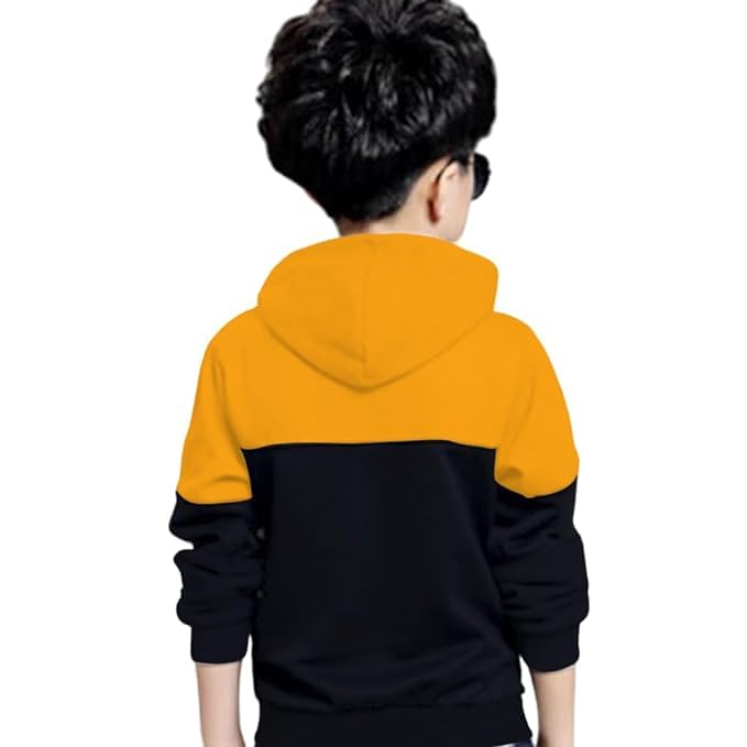 Image of Viitor Stylish Boys Hooded Neck Sweatshirt Yellow