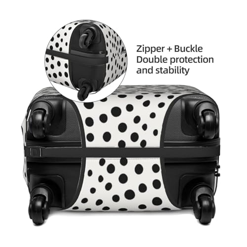 Travel Luggage Covers For Suitcase, Black Dot Elastic Suitcase Protector Washable Anti-Scratch Suitcase Baggage Cover Luggage Protector Fits 18-32 Inch Luggage3