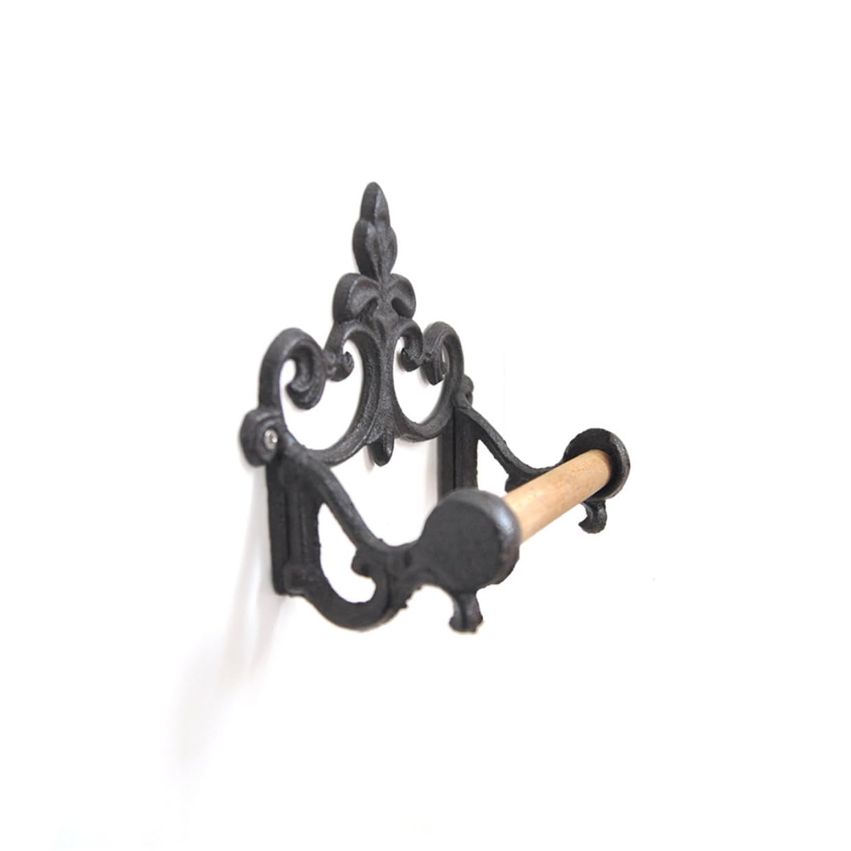 2 Toalleros para Colgar Toallas Negro Anillo Redondo de Hierro Forjado Resistentes al Desgaste Incluye Accesorios de Instalación para Baño Moderno