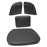 R6196 4 Pcs Deluxe Seat Set Black Vinyl On Wood For John Deere Tractor Models 1010 420 430 435 440