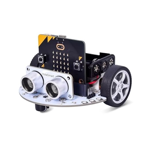 HOLASMART microbit Car Kit Compatible with BBC Micro:bit v2 and v1,STEM Educational Engineering Science Kits for Graphical MakeCode and Python（Without Micro:bit and AAA Battery）