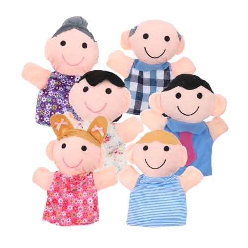 Marionnettes à main familiales FRCOLOR en tissu pour enfants