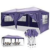 ♦ ALTA CALIDAD - la cubierta del techo está hecha de poliéster de alta calidad de 270 g / m² de espesor, es 100% impermeable y bloquea el 99% de los rayos solares. Para la lluvia pequeña, el viento, la radiación anti-ultravioleta es la mejor opción.