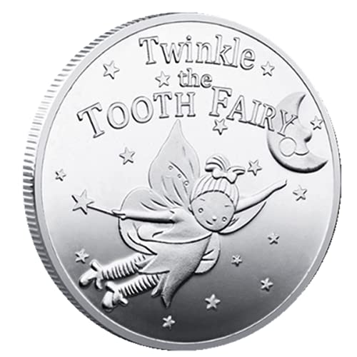 A Gift Coin from Tooth Fairy,Perfect Present for Kids (Silver)