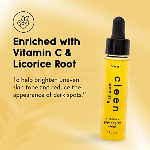 Cleen Beauty Vitamin C Papaya Glow Serum | Vitamin C Serum For Face With Papaya Enzyme | Vitamin C Face Serum For Women - Paraben Free | Vitamin C Papaya Skin Glow Serum, 1 Fl. Oz. #TOP2