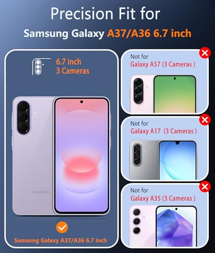 Image of FNTCASE for Samsung Galaxy A37-5G Case: Clear A36 Phone Cases with Screen Protector Compatible with Magsafe Slim Anti Yellowing Rugged Shockproof Protective Transparent Cell Cover (Clear Magnetic)