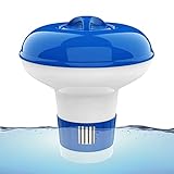 [Material de alta calidad]: Nuestro dispensador de cloro para piscinas está hecho de material PP premium que es anti-caída, anti-oxidación y anti-corrosión. El resistente clorador de agua durará de una temporada a otra para mantener su piscina limpia y bienvenida.