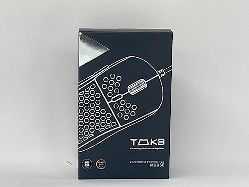 DIERYA ×TMKB mysz gamingowa, Gaming mouse super lekka przewodowa mysz RGB Honeycomb (czarna)