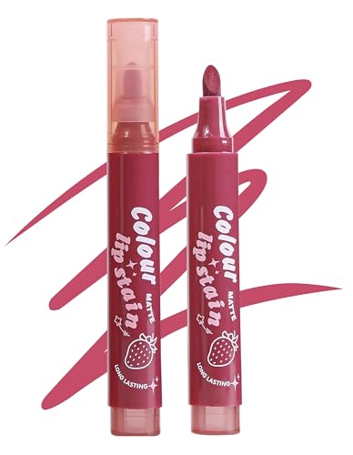Jutqut Matte Lip Stain Marker, Langanhaltender Lippenkonturenstift, Wasserfest Tattoo Lipliner, No-Transfer & Natürlicher Lip Tint Marker, Permanent Lipliner Pencil, Hochpigmentierter Liggloss #05