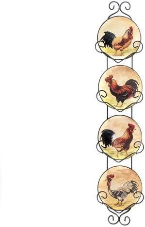 Hanging Rooster Plates Decor,Kitchen,Decorative ,Wall Decor,pet