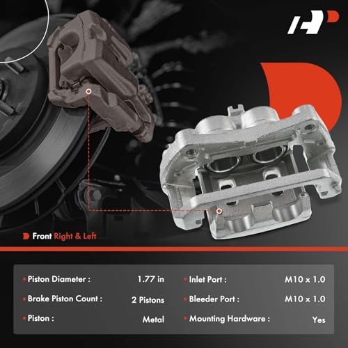 A-Premium Front Side Disc Brake Caliper Assembly with Bracket Compatible with Infiniti Models - FX35 2006-2013, FX45 2006-2008, FX37 2013, QX70 2014-2PC Set by A-premium - Image 2