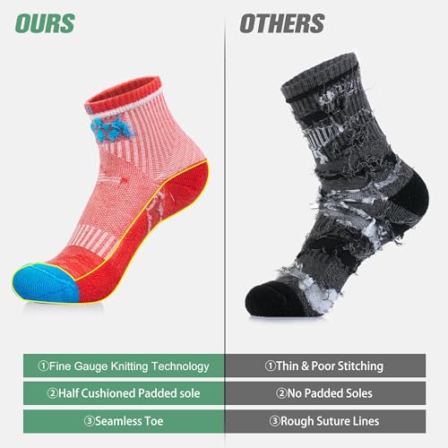 innotree 5 Pack Quarter Ankle Hiking Socks for Women, Thick Cushion Breathable Athletic Socks for Outdoor Hiking Walking2