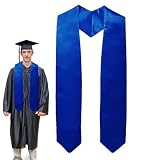 Graduation Stole Sash - Satin Stole for Ceremony Outfit | Smooth Polyester Fabric with Glossy Finish, Lightweight Draped Design for Graduates, Classic Accessory for High School 63.04x3.74 in