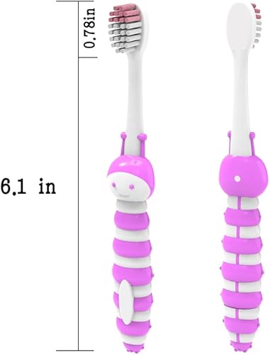 Miniatura 7 de Cepillo de dientes de abeja para niños, cerdas suaves envueltas individualmente, cabeza de cepillo de tamaño infantil, para niños pequeños y niños