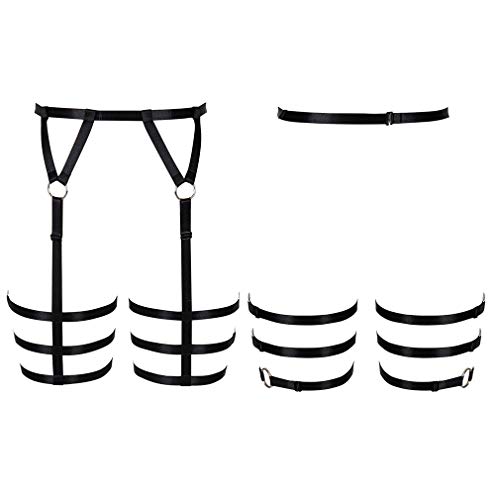 Petmhs MLCN0009 Women'S Harness Garter Belt Punk Leg Waist Straps Lingerie Adjust Thigh Stockings Body thumb #1