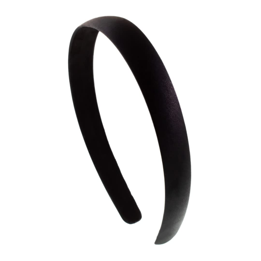 Cerchietto Capelli Nero Sottile Righe E Pois - Plastica Flessibile Con Dentini, 0.5 Cm - Unisex Per Donna, Uomo E Bambina