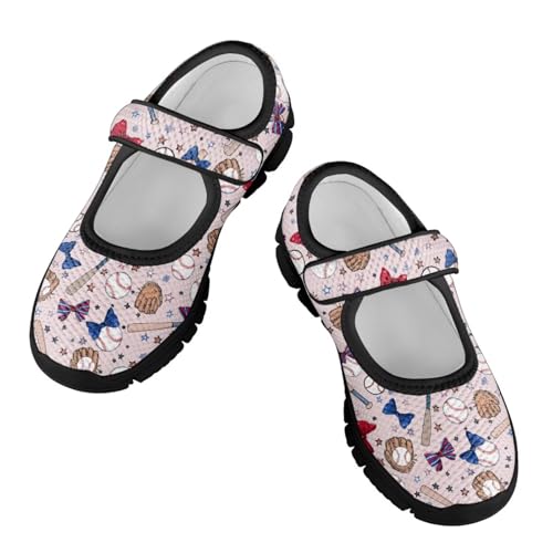 SYtrade Mary Jane Flats for Girls Single Hook and Loop Shoes Black Sole2