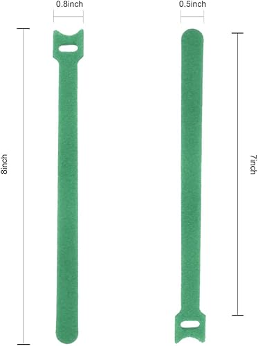 Miniatura 10 de Bridas de plástico para plantas de gancho y bucle, 200 lazos ajustables de nailon para jardín para apoyar plantas y vides, lazos de jardín