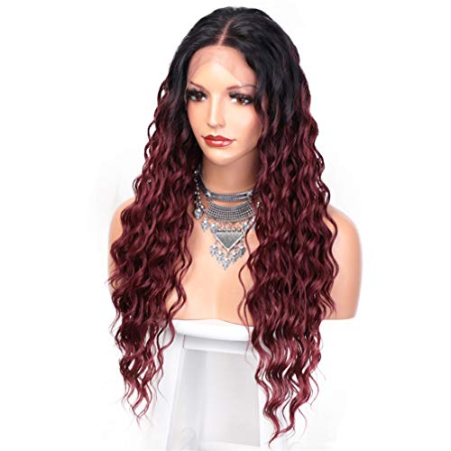 Perruque synthétique ambre rouge vin pour masquer une perte de cheveux avec style - 4