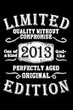  Limited Geburtstag Edition 2013 Geboren Jahr Jahrgang Vintage Grunge: NOTIZBUCH - Lustiges Herzlinie Geburtstags Geschenk, Vintage Retro Geschenkidee ... Notiz, Sketch, Planer, Geburtstag, Jahrgang