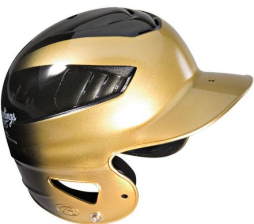 gold baseball helmet