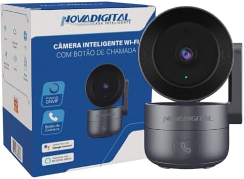 Câmera Inteligente Wifi NovaDigital 360 4MP Hd Smart Com Botão De...