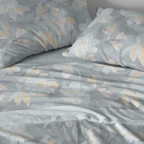 Burrito Blanco | Sábanas de Coralina | Cama de 90cm. (+Medidas Disponibles) | Diseño 986 | Color Agua (90x190/200cm.)