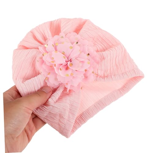 Newborn Elastic Hat for Boys Warm Decorative Beanie Cap Elegant Design for Spring Autumn Soft Comfortable Head Cover Accessory Pink3